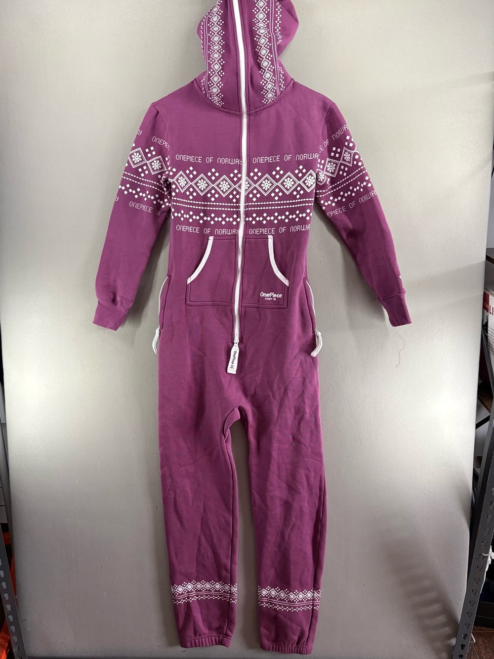 Onepiece of Norway Lusekofte Jumpsuit Wine XXS Unisex Warm Comfy